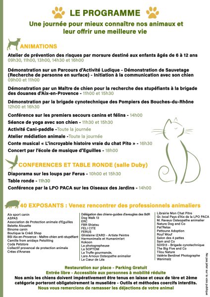 Manifestation sur le bien-être animal à Eguilles