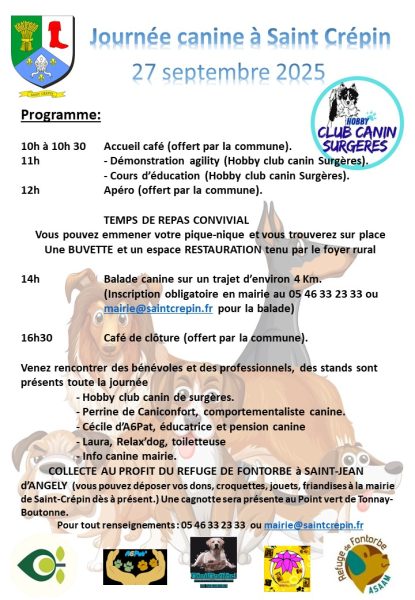 Journée du chien à Saint-Crépin