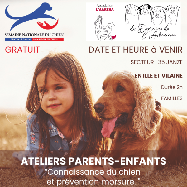 Atelier connaissance du chien et prévention morsure à Janzé