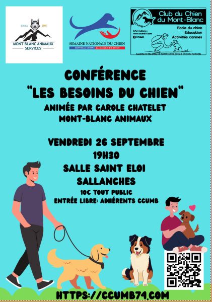 Conférence sur les besoins du chien à Sallanches