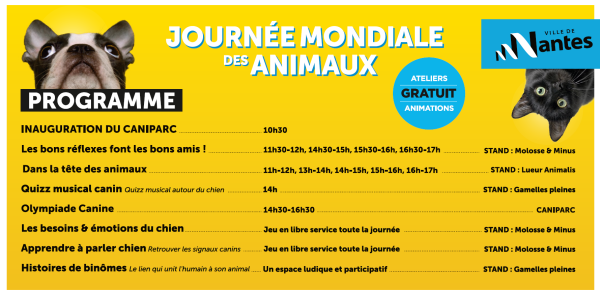 Journée mondiale des animaux à Nantes