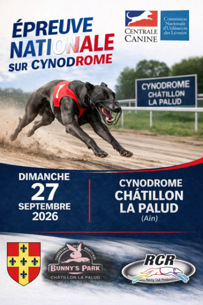 Épreuve nationale sur cynodrome à Châtillon-la-Palud