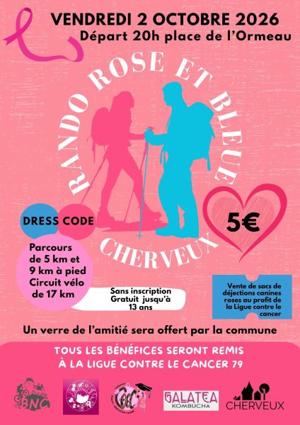Cani marche pour octobre rose à Cherveux
